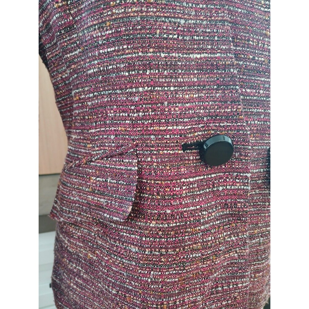 Kasper Separates Blazer Jacket Pink Tweed Women's 8/P Office Career - Picture 4 of 13